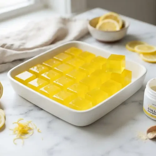 Lemon Gelatin Protein Cubes 5 Lemon Gelatin Protein Cubes
