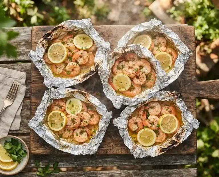 Lemon Herb Shrimp Foil Packets