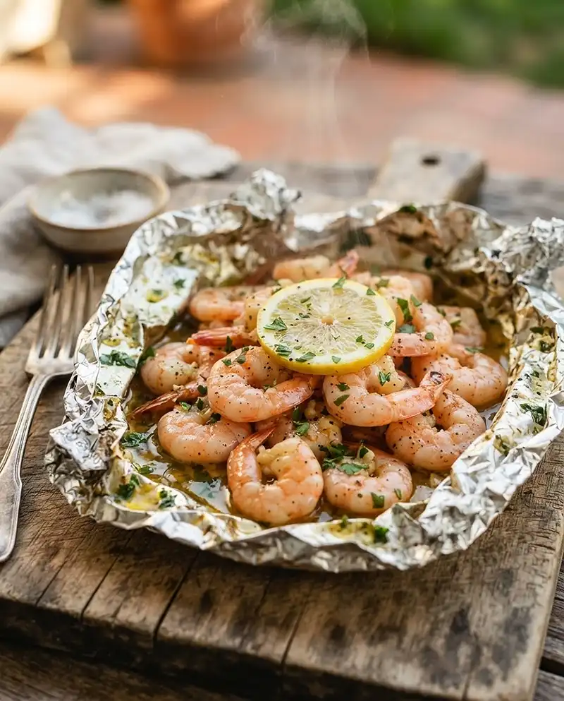 Lemon Herb Shrimp Foil Packets 4 Lemon Herb Shrimp Foil Packets Recipe