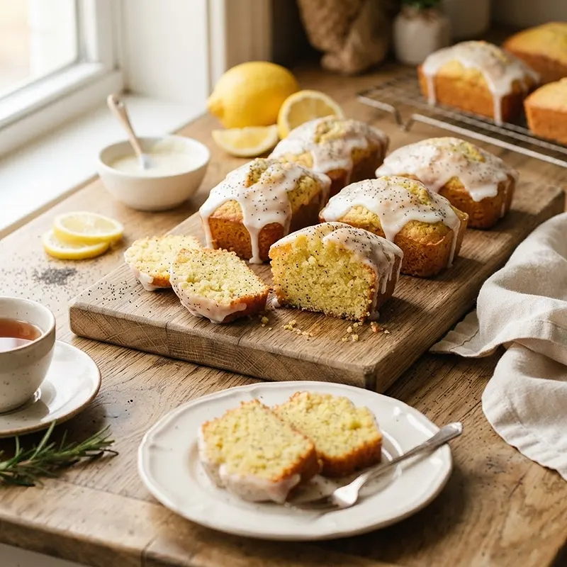 Lemon Poppy Seed Mini Loaves recipe