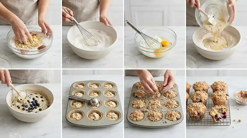 Blueberry Streusel Yogurt Muffins 3 MAKING THE Blueberry Streusel Yogurt Muffins