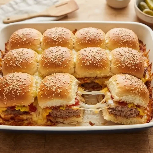 Mini Cheeseburger Slider Bake 5 Mini Cheeseburger Slider Bake