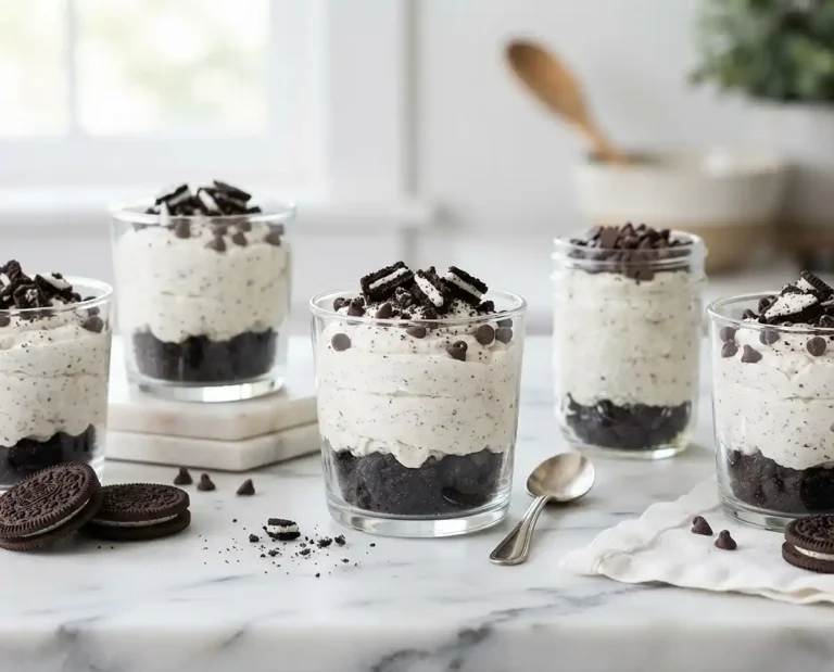 No-Bake Oreo Cream Pie Cups