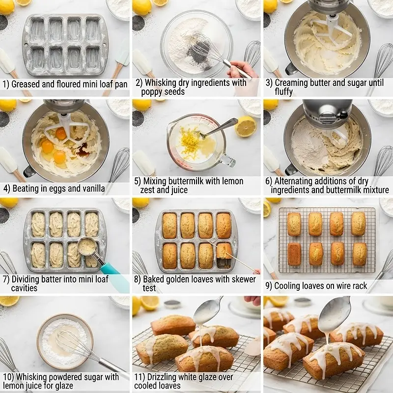 PREPARING THE Lemon Poppy Seed Mini Loaves