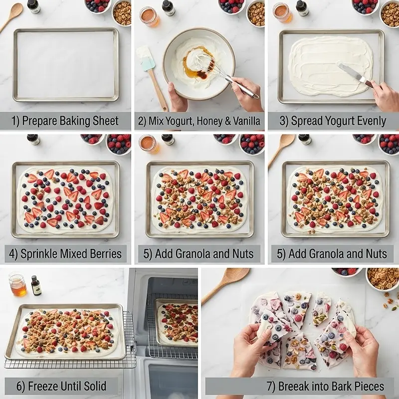 PREPARING THE Vanilla Greek Yogurt Recovery Bark