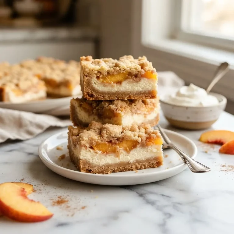 Peach Cobbler Cheesecake Bars recipe