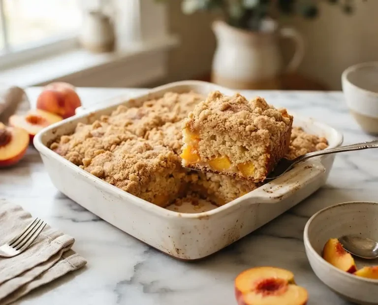 Peach Crumb Breakfast Cake
