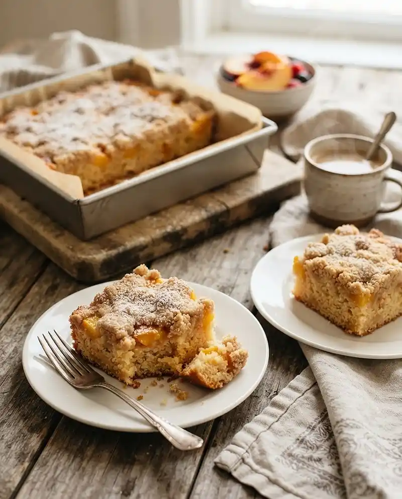 Peach Crumb Breakfast Cake recipe