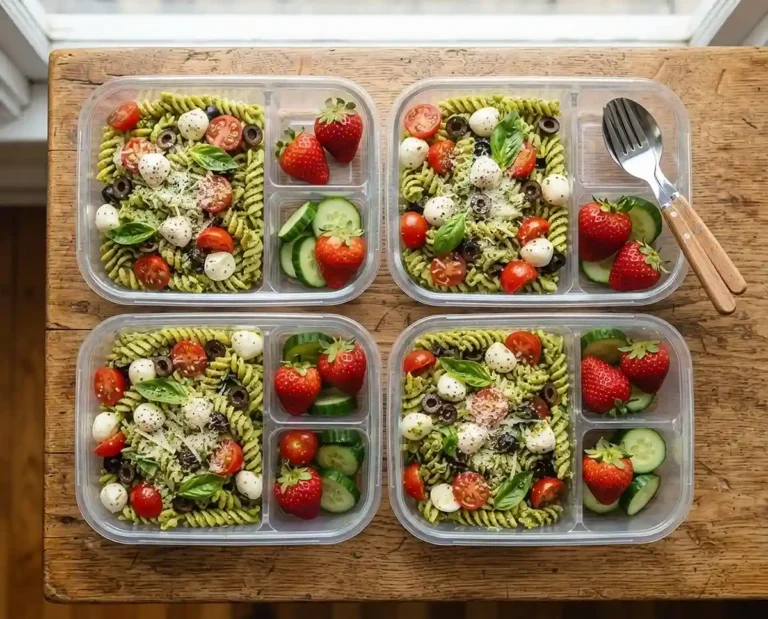 Pesto Mozzarella Pasta Lunch Boxes