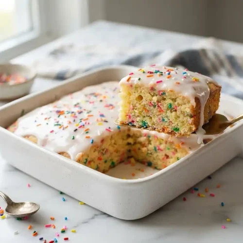 Polka Dot Sprinkle Snack Cake