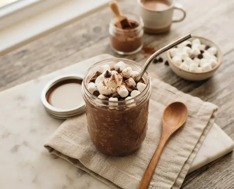 Protein Hot Chocolate Overnight Oats