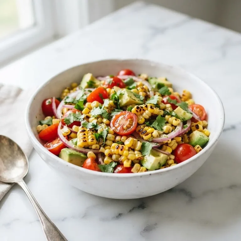 Roasted Corn Tomato Avocado Salad
