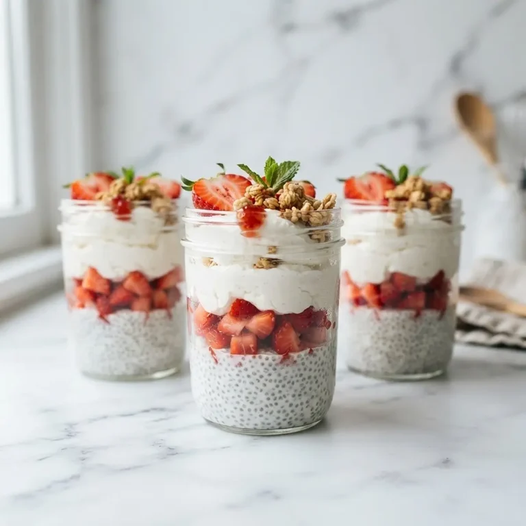Strawberry Cheesecake Protein Chia Cups