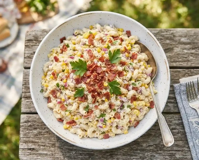 Sweet Corn Bacon Macaroni Salad