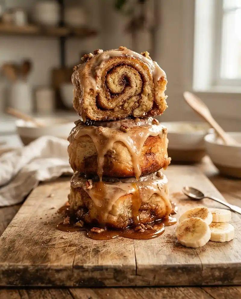 Brown Butter Banana Bread Cinnamon Rolls 5 brown butter banana bread cinnamon rolls Recipe
