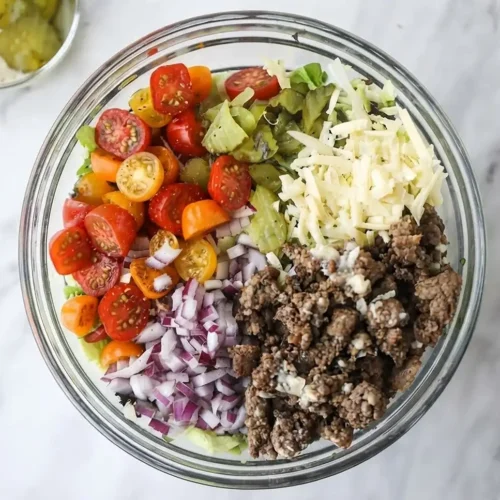 chopped cheeseburger salad​
