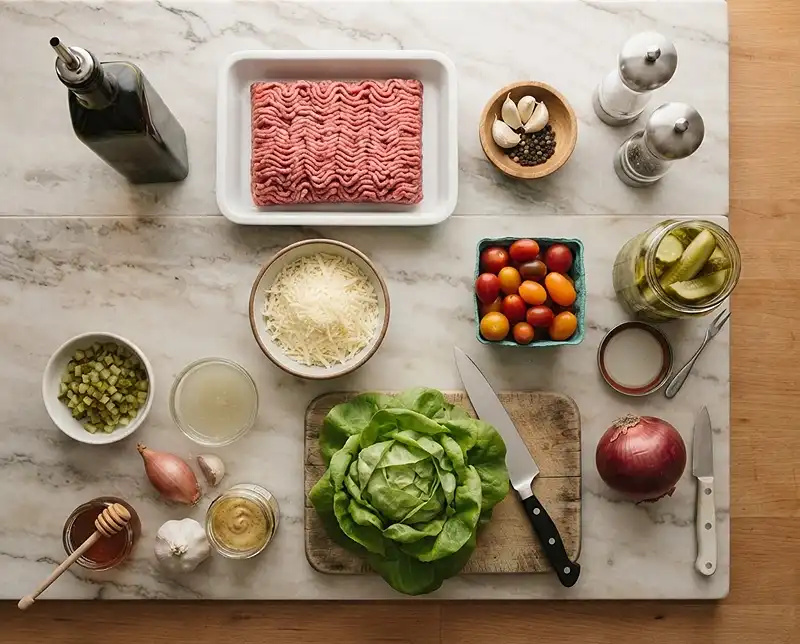 chopped cheeseburger salad​ Ingredients