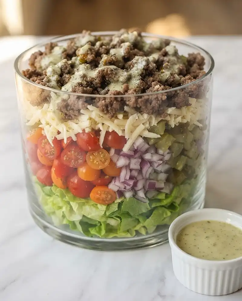 chopped cheeseburger salad​ Recipe