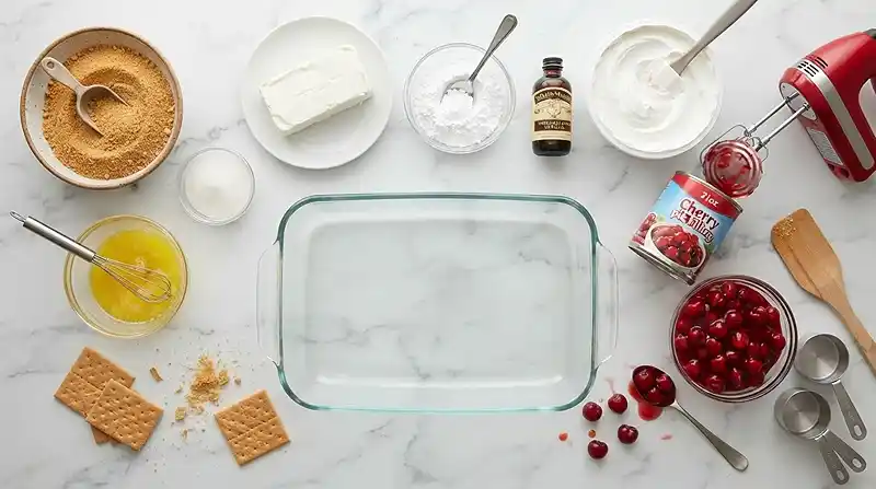 Cherry Delight Squares 2 ingredients for Classic Cherry Delight Squares