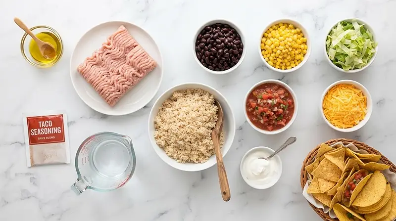 Mini Turkey Taco Lunch Bowls Recipe 2 ingredients for Mini Turkey Taco Lunch Bowls