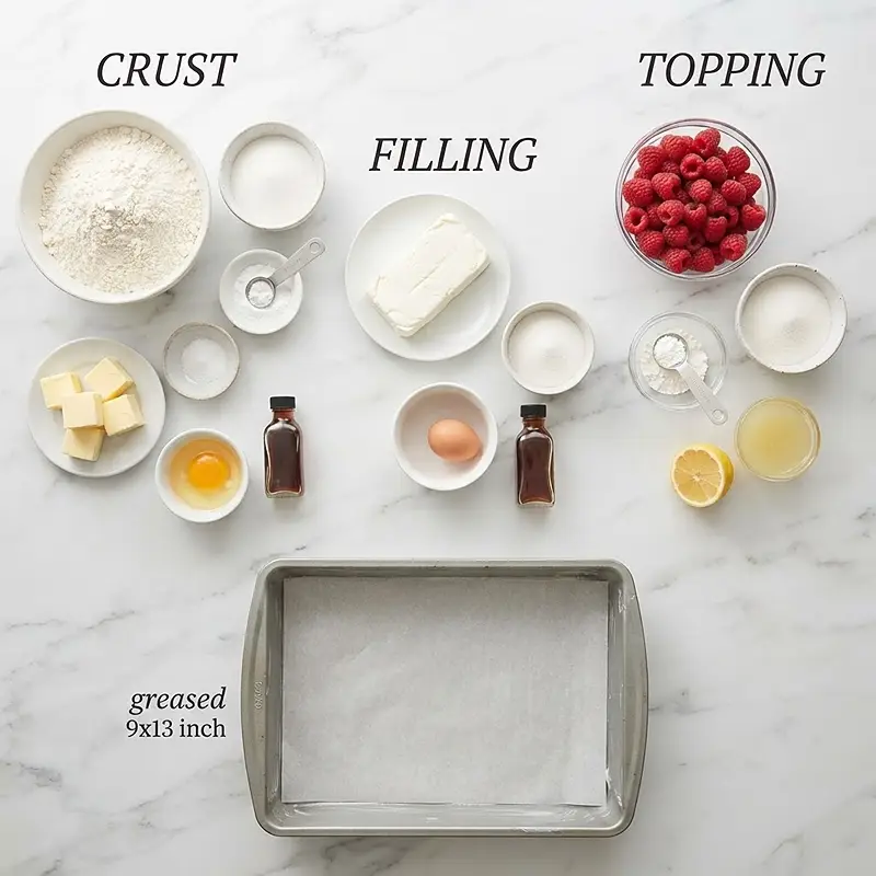 Raspberry Cream Cheese Breakfast Bars 2 ingredients for Raspberry Cream Cheese Breakfast Bars