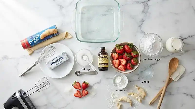 Strawberry Cream Cheese Danish Bake 2 ingredients for Strawberry Cream Cheese Danish Bake