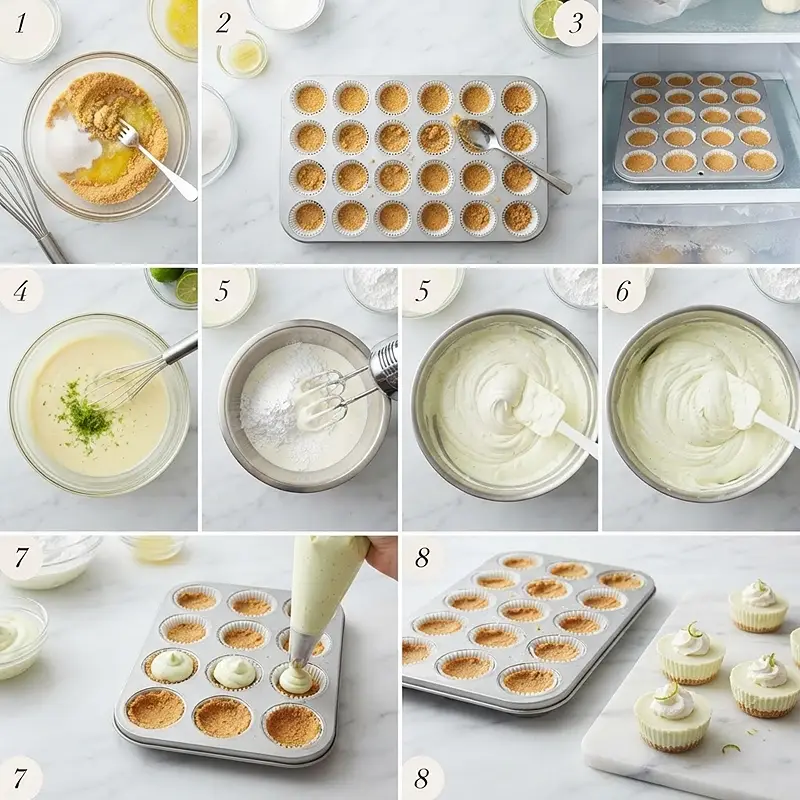Frozen Key Lime Pie Bites 3 preparing the Frozen Key Lime Pie Bites