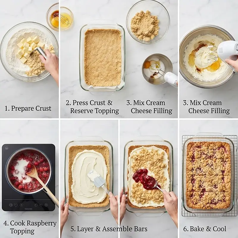 Raspberry Cream Cheese Breakfast Bars 3 preparing the Raspberry Cream Cheese Breakfast Bars