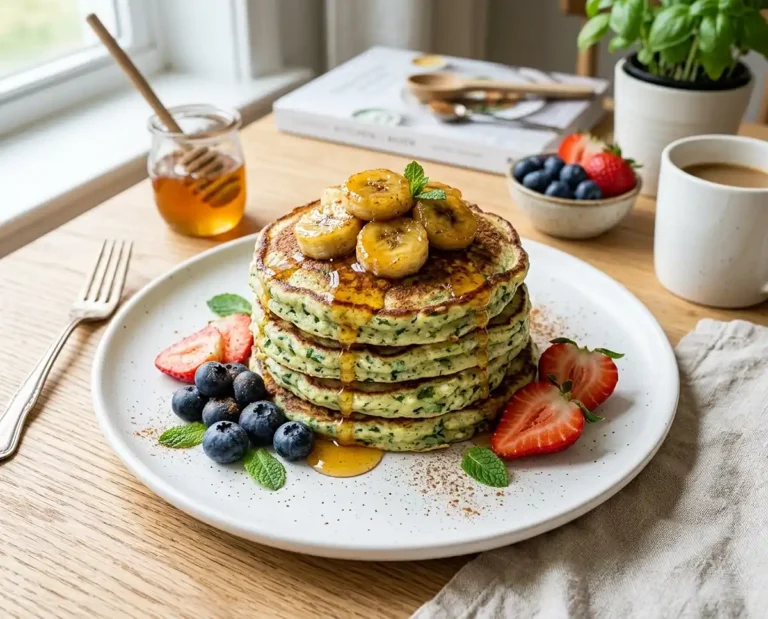 spinach banana cottage cheese pancakes​