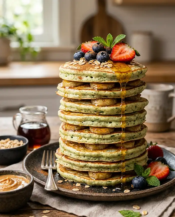 spinach banana cottage cheese pancakes​ Recipe