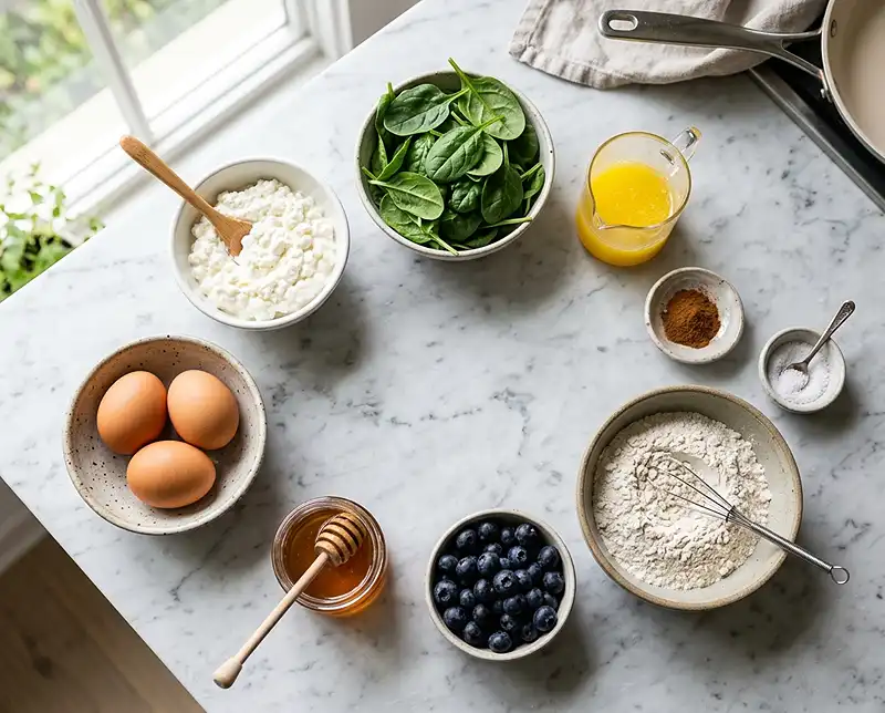 spinach cottage cheese pancakes toddler​ Ingredients