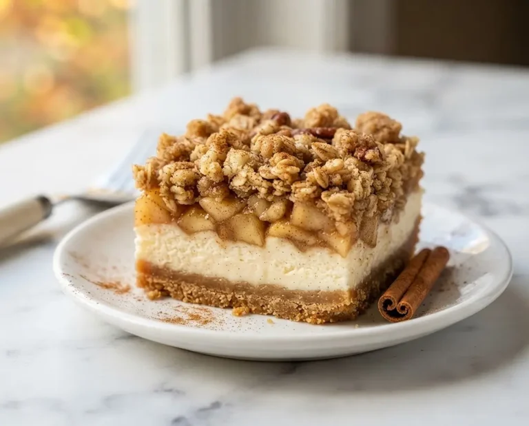 Apple Crisp Cheesecake Bars