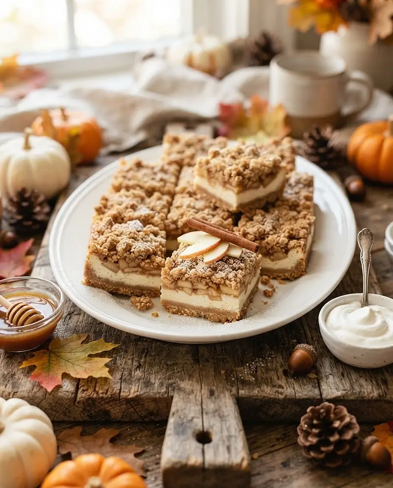 Apple Crisp Cheesecake Bars 4 Apple Crisp Cheesecake Bars RECIPE