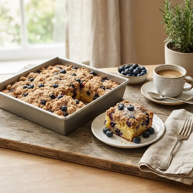 Blueberry Muffin Crumb Cake RECIPE
