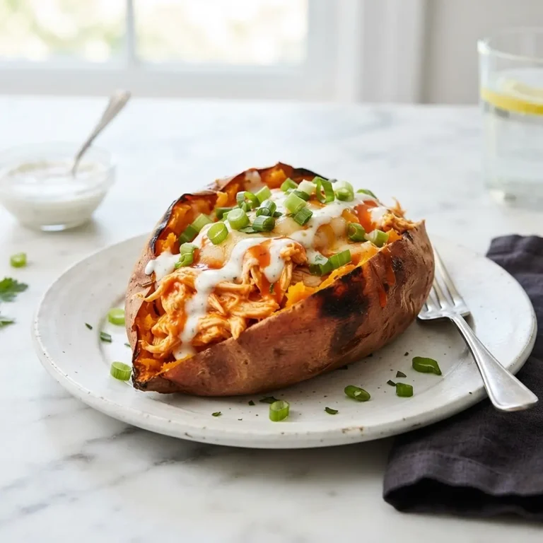 Buffalo Ranch Chicken Sweet Potatoes
