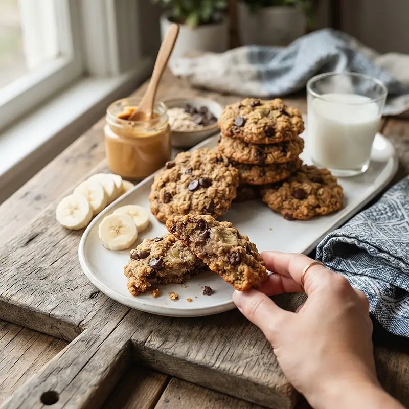 Peanut Butter Banana Breakfast Cookies 4 Peanut Butter Banana Breakfast Cookies RECIPE