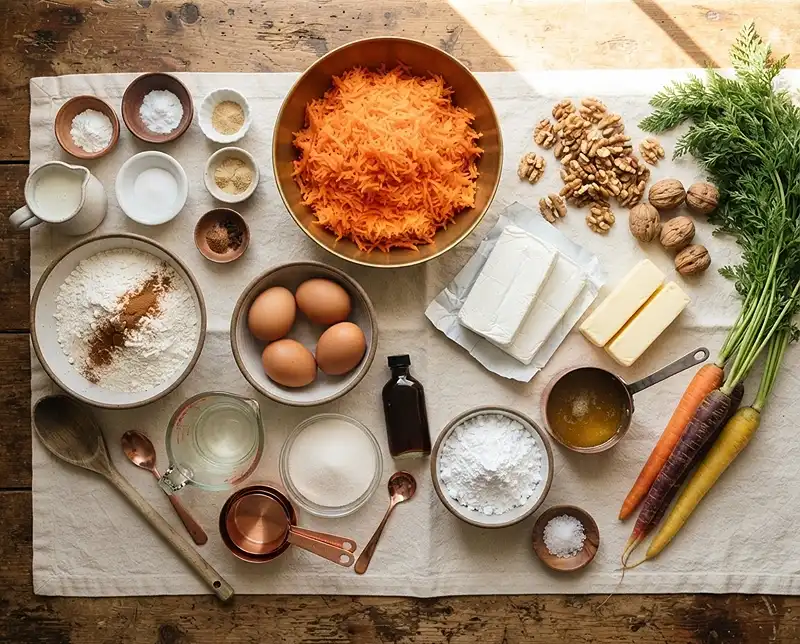 Carrot Cake with Brown Butter Cream Cheese Frosting Ingredients