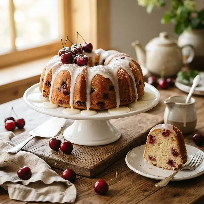 Cherry Vanilla Bundt Cake 4 Cherry Vanilla Bundt Ca RECIPE
