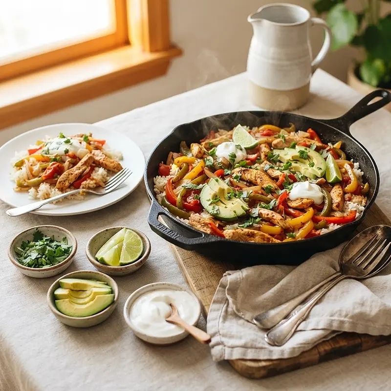 Chicken Fajita Rice Skillet 4 Chicken Fajita Rice Skillet recipe