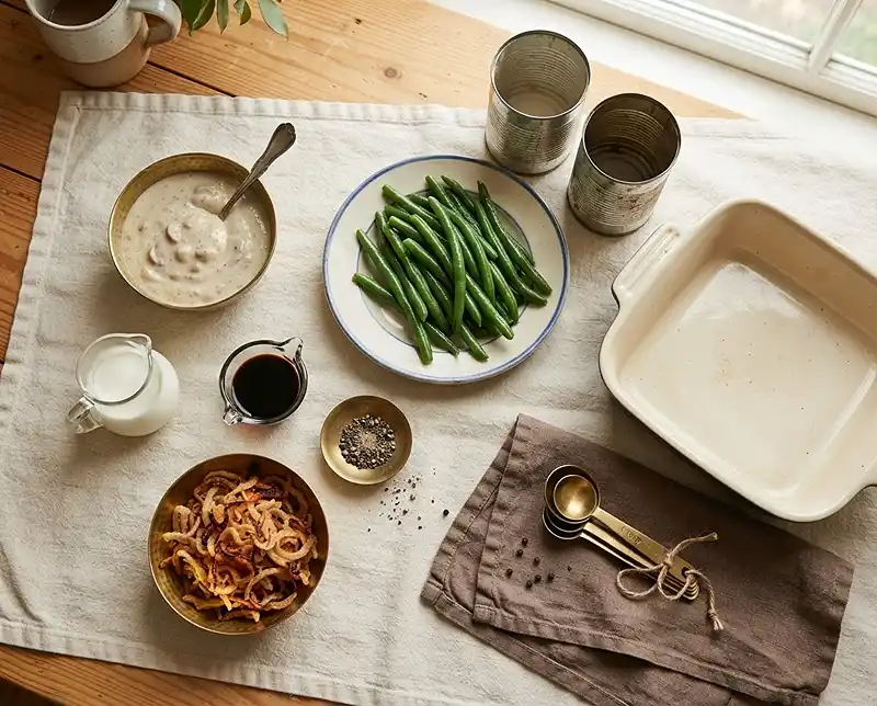 Classic Green Bean Casserole from Scratch 3 Classic Green Bean Casserole Ingredients