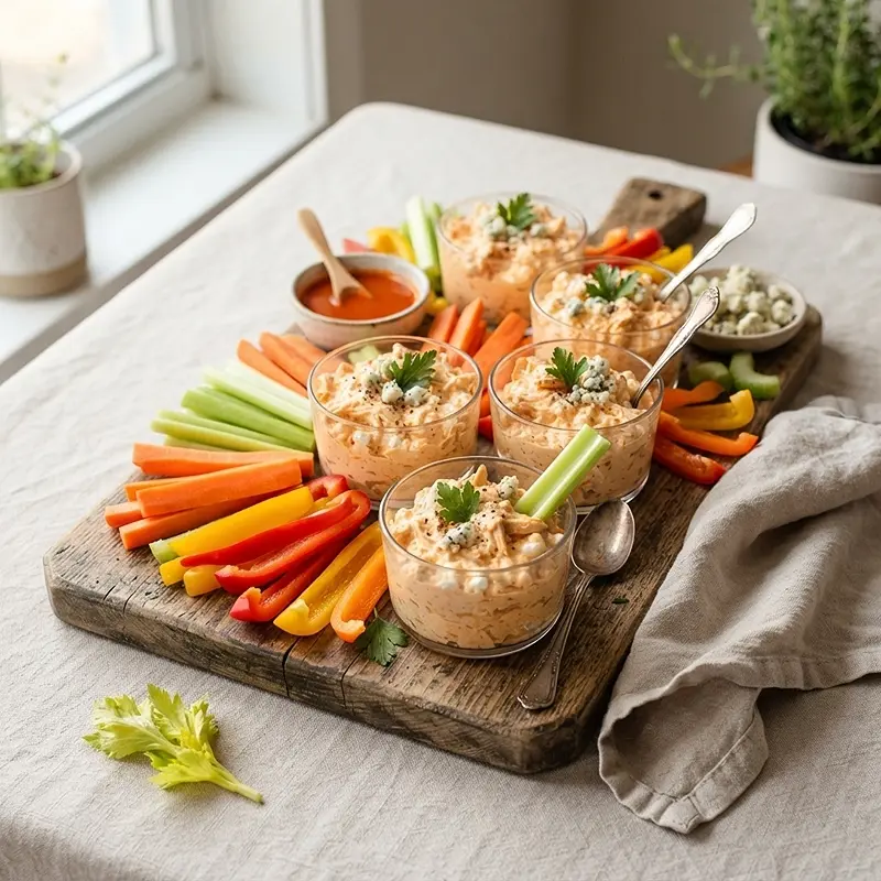 Cottage Cheese Buffalo Dip Cups 4 Cottage Cheese Buffalo Dip Cups RECIPE