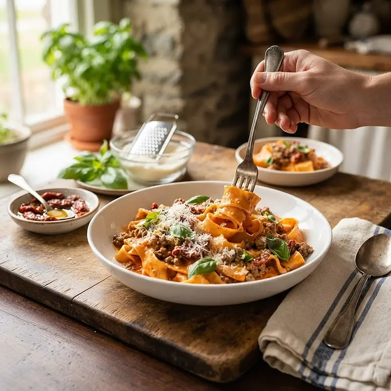 Creamy Sun-Dried Tomato Beef Pasta 4 Creamy Sun-Dried Tomato Beef Pasta recipe