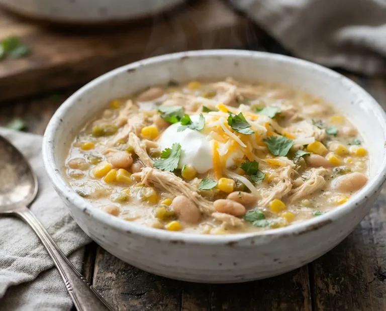 Creamy White Chicken Chili with Corn