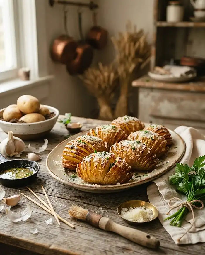 Crispy Parmesan Accordion Potatoes Recipe