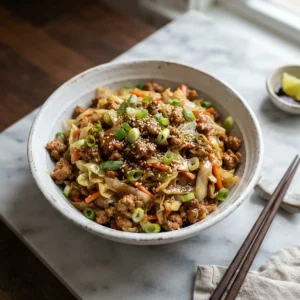 Egg Roll Ground Turkey Cabbage Bowls 5 Egg Roll Ground Turkey Cabbage Bowls
