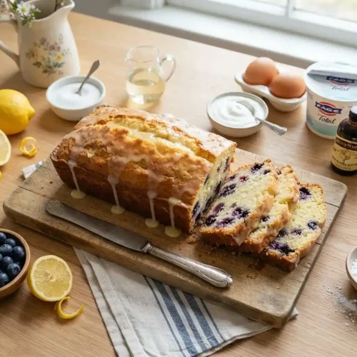 Greek Yogurt Lemon Blueberry Loaf 2 Greek Yogurt Lemon Blueberry Loaf