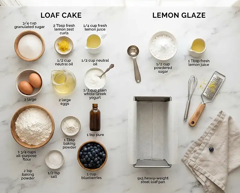 Greek Yogurt Lemon Blueberry Loaf 3 Greek Yogurt Lemon Blueberry Loaf Ingredients