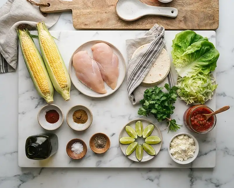 Grilled Corn Chicken Taco Platters 2 Grilled Corn Chicken Taco Platters Ingredients