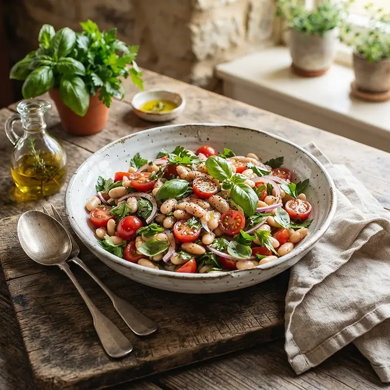 Herby White Bean Tomato Salad 4 Herby White Bean Tomato Salad RECIPE