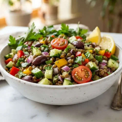 High-Fiber Mediterranean Lentil Salad 5 High-Fiber Mediterranean Lentil Salad